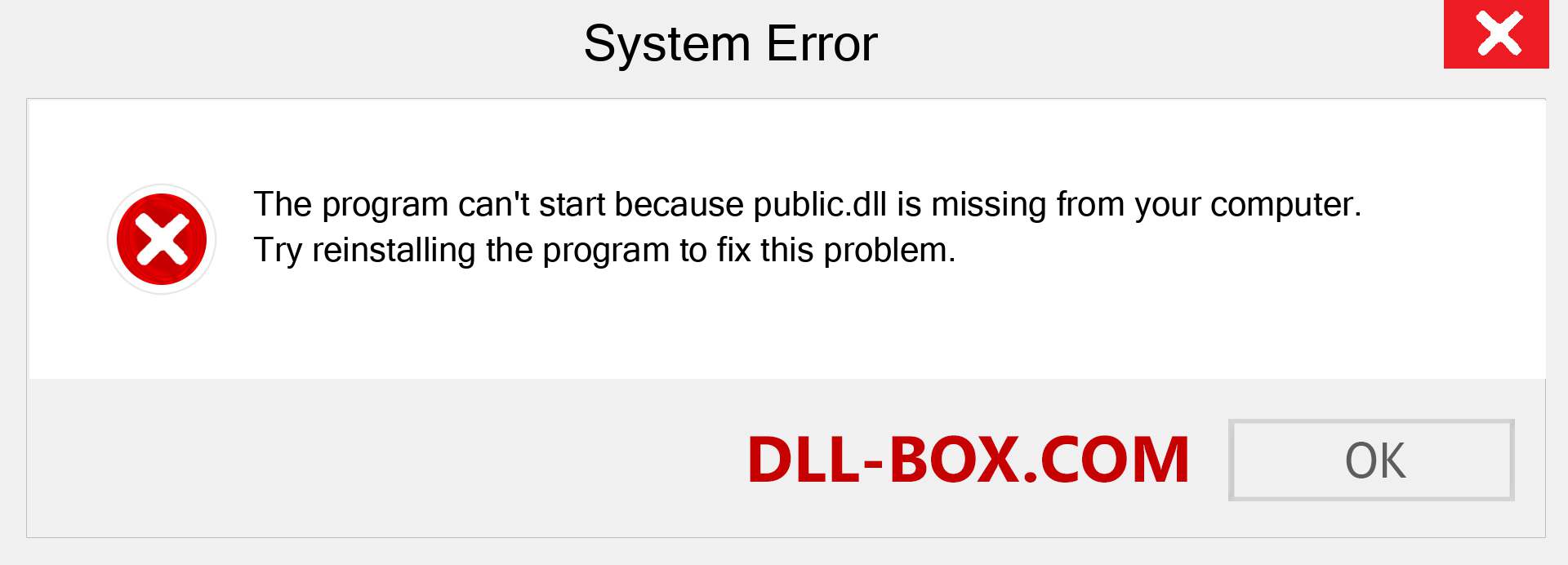  public.dll file is missing?. Download for Windows 7, 8, 10 - Fix  public dll Missing Error on Windows, photos, images